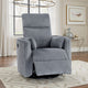 Rix Manual Swivel Glider Recliner Chair | 2 Pillows | Gray Corduroy