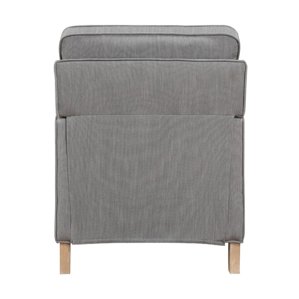 Tory Manual Push Back Recliner Chair | Light Gray | Natural Brown Wood BM335949
