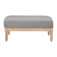 Tory Ottoman | Natural Brown Turned Wood Legs | 42’’ Gray Polyester BM335950