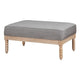 Tory Ottoman | Natural Brown Turned Wood Legs | 42’’ Gray Polyester BM335950