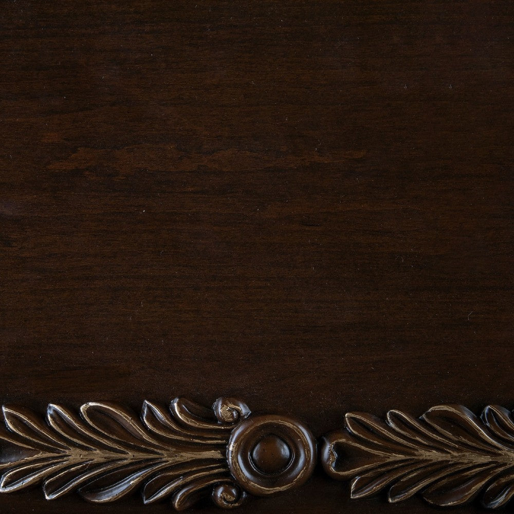 Hesar Side End Table | 28’’ Marble | Cherry Brown Wood Cabriole Legs BM335954