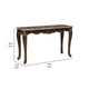 Hesar Sofa Console Table | 53’’ Marble | Cherry Brown Wood | Cabriole BM335955