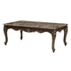 Hesar Coffee Table | 51’’ Marble Top | Cherry Brown | Cabriole Legs BM335956