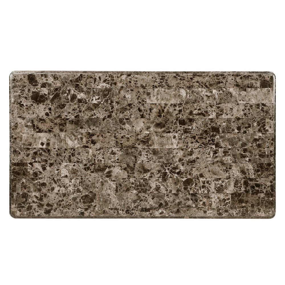 Hesar Coffee Table | 51’’ Marble Top | Cherry Brown | Cabriole Legs BM335956