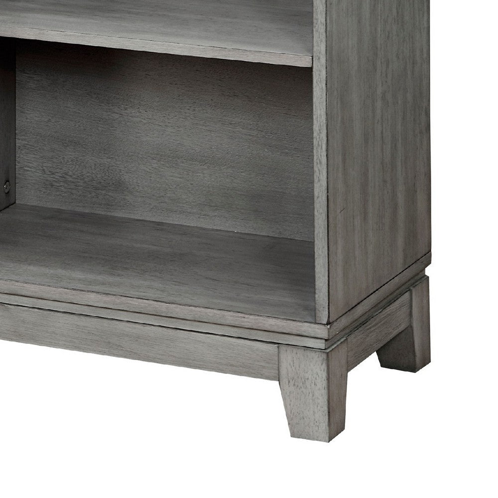 Thiem Cubby Bookcase | 4 Shelves Horizontal | Rustic Gray Veneer | 43’’ BM335959