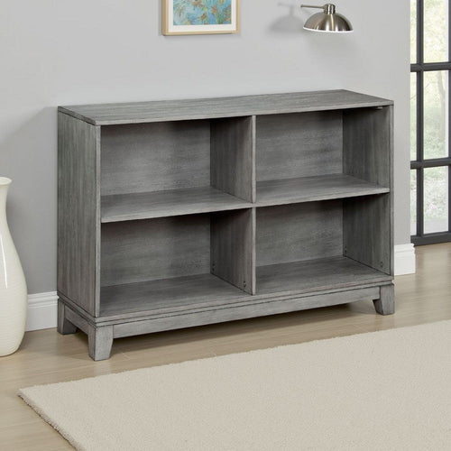 Thiem Cubby Bookcase | 4 Shelves Horizontal | Rustic Gray Veneer | 43"