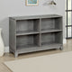 Thiem Cubby Bookcase | 4 Shelves Horizontal | Rustic Gray Veneer | 43"