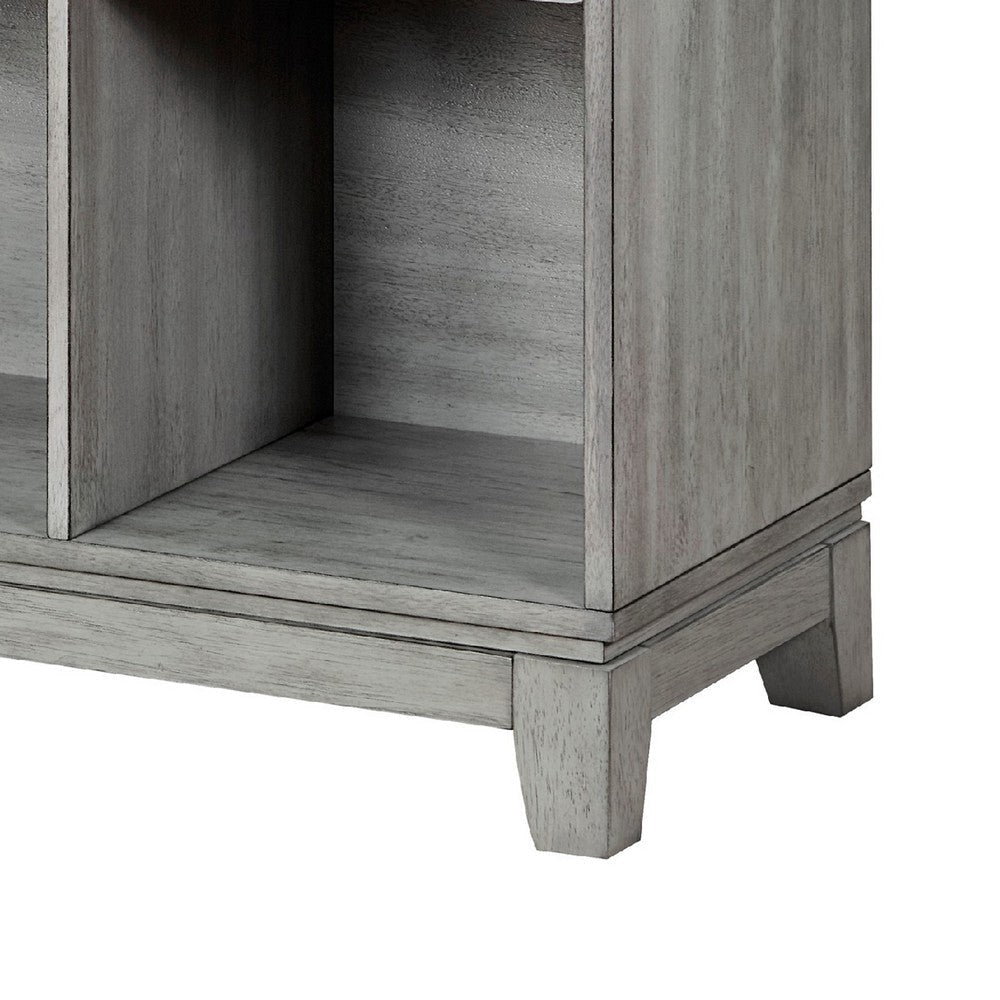 Thiem Cubby Bookcase | 6 Cube Style Shelves | Rustic Gray Veneer 40’’ BM335960