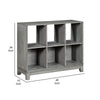 Thiem Cubby Bookcase | 6 Cube Style Shelves | Rustic Gray Veneer 40’’ BM335960
