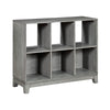 Thiem Cubby Bookcase | 6 Cube Style Shelves | Rustic Gray Veneer 40"