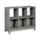 Thiem Cubby Bookcase | 6 Cube Style Shelves | Rustic Gray Veneer 40"