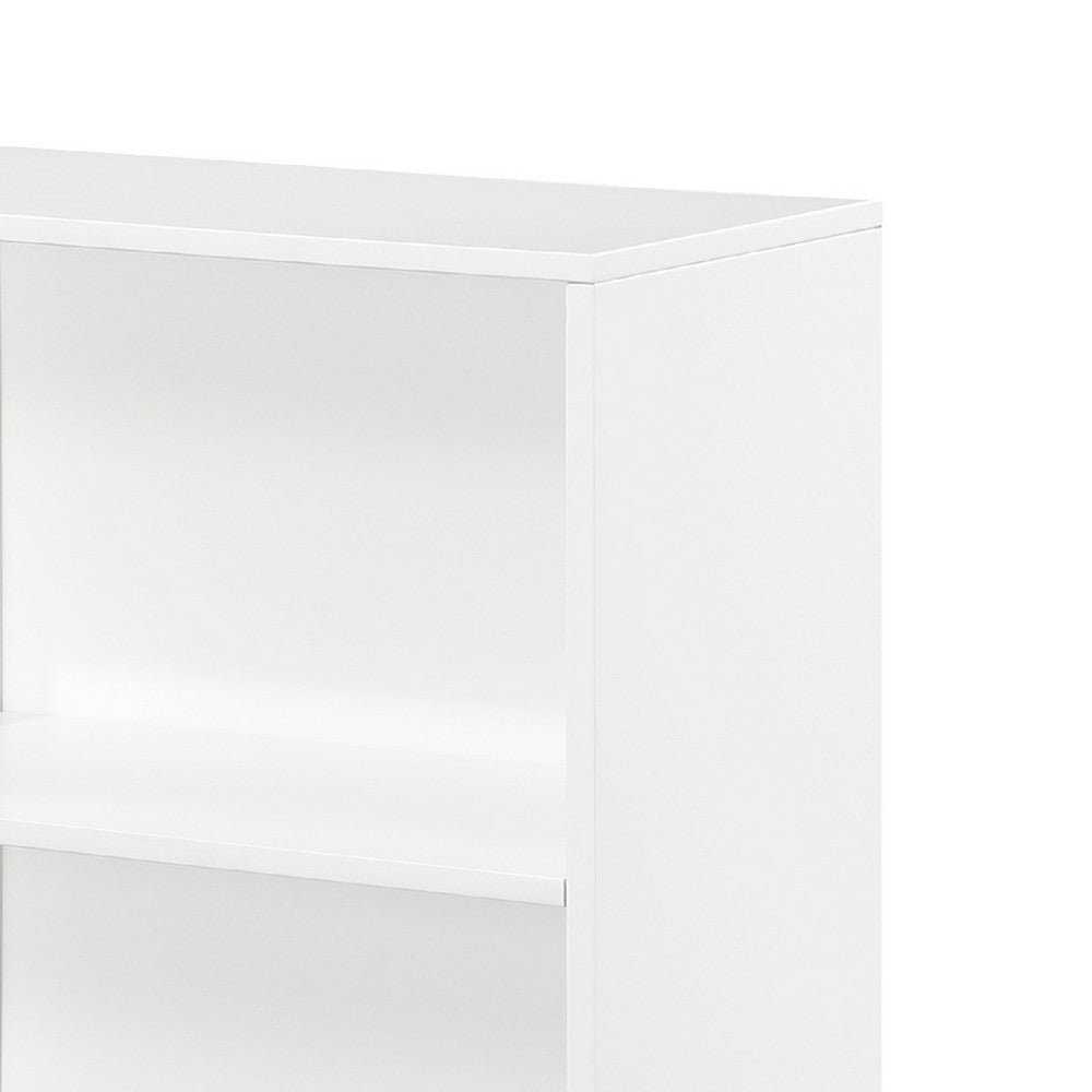 Thiem Bookcase | 4 Cube Shelves | White | Black Veneer | 43’’ BM335962