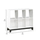 Thiem Bookcase | 6 Cubby Style Shelves | White | Black Veneer | 40’’ BM335963