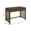 Belinda Writing Computer Desk | 2 Drawers | Rustic Brown Veneer | 44’’ BM335964
