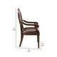 Alder Desk Armchair | Dark Brown Faux Leather | Solid Wood and Foam BM335966