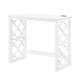 Syna 3 Piece Nesting Desk and Stool Set | White Wood | Gray Polyester