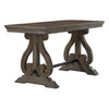 Luon Writing Desk | Traditional Classy Dark Oak Brown Veneer 60’’ BM335969