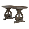 Luon Writing Desk | Traditional Classy Dark Oak Brown Veneer 60’’ BM335969