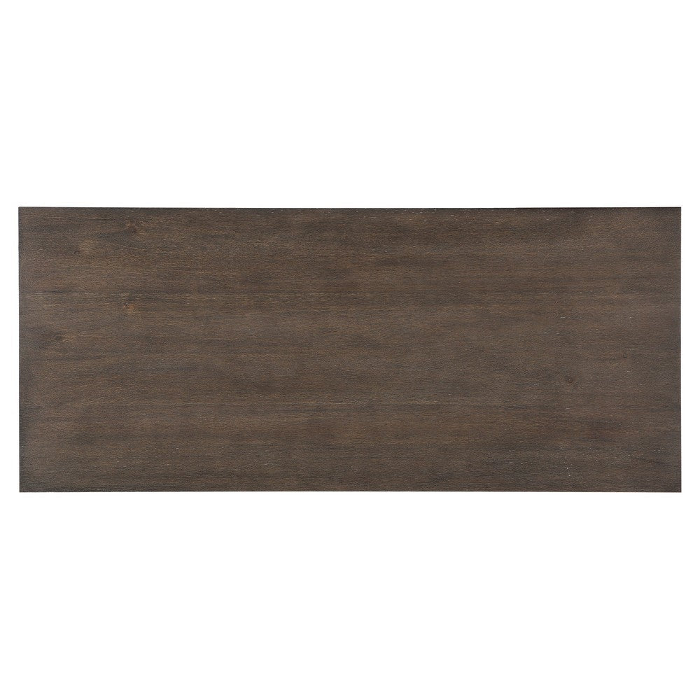 Luon Writing Desk | Traditional Classy Dark Oak Brown Veneer 60’’ BM335969
