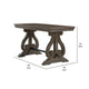 Luon Writing Desk | Traditional Classy Dark Oak Brown Veneer 60’’ BM335969