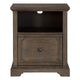 Luon File Cabinet | 1 Drawer | Dark Oak Brown Veneer | 24’’ BM335970