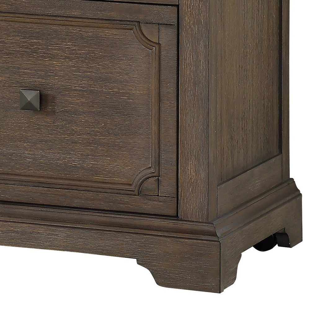 Luon File Cabinet | 1 Drawer | Dark Oak Brown Veneer | 24’’ BM335970
