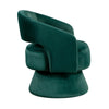 Lessa Swivel Accent Chair Emrald Green Round Base Soft Foam Cushion BM335972