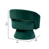 Lessa Swivel Accent Chair Emrald Green Round Base Soft Foam Cushion BM335972