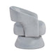 Lessa Swivel Accent Chair | Light Gray Soft Foam Cushion | Round Base BM335973