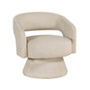Lessa Swivel Accent Chair | Beige | Round Base | Soft Foam Cushion