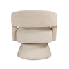 Lessa Swivel Accent Chair | Beige | Round Base | Soft Foam Cushion