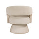 Lessa Swivel Accent Chair | Beige | Round Base | Soft Foam Cushion