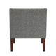 Ginna Accent Armchair | Button Tufted Dark Gray Polyester | Brown Legs BM335978