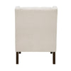 Hosanna Accent Wing Armchair | Button Tufted Beige Polyester | Brown BM335984