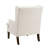 Hosanna Accent Wing Armchair | Button Tufted Beige Polyester | Brown BM335984