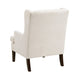 Hosanna Accent Wing Armchair | Button Tufted Beige Polyester | Brown BM335984