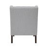 Hosanna Accent Wing Armchair | Button Tufted Light Gray Polyester BM335987
