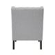 Hosanna Accent Wing Armchair | Button Tufted Light Gray Polyester BM335987
