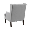 Hosanna Accent Wing Armchair | Button Tufted Light Gray Polyester BM335987