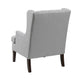 Hosanna Accent Wing Armchair | Button Tufted Light Gray Polyester BM335987