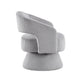 Rayne Swivel Accent Chair | Gray Corduroy | Round Metal Swivel Base BM336000