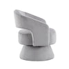 Rayne Swivel Accent Chair | Gray Corduroy | Round Metal Swivel Base BM336000