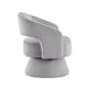 Rayne Swivel Accent Chair | Gray Corduroy | Round Metal Swivel Base BM336000