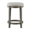 Anab Counter Height Stool Set of 2 | Round Polyester Seat| Gray Wood BM336002