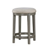 Anab Counter Height Stool Set of 2 | Round Polyester Seat| Gray Wood BM336002