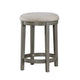 Anab Counter Height Stool Set of 2 | Round Polyester Seat| Gray Wood BM336002