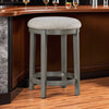 Anab Counter Height Stool Set of 2 | Round Polyester Seat| Gray Wood