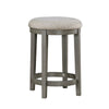 Anab Counter Height Stool Set of 2 | Round Polyester Seat| Gray Wood