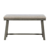Anab Counter Height Bench | Foam Cushioned Polyester | Gray Wood BM336003
