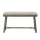 Anab Counter Height Bench | Foam Cushioned Polyester | Gray Wood BM336003